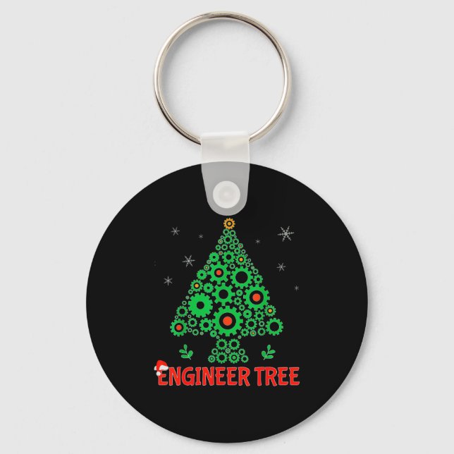 Christmas Engineer Tree _ Mechanical Engineering G Key Ring (Front)