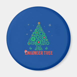 Christmas Engineer Tree Mechanical Engineering Magnet