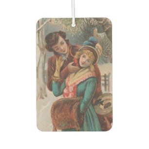 Christmas, England-Vintage Victorian Era Ad, 1980 Car Air Freshener