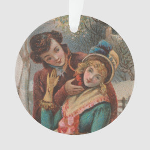 Christmas, England-Vintage Victorian Era Ad, 1980 Ornament