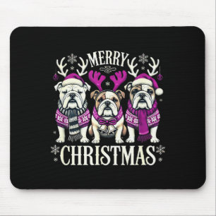 Christmas English Bulldog Mom English Bulldog Chri Mouse Pad