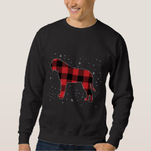 Christmas English Mastiff Red Plaid Dog Lover Paja Sweatshirt