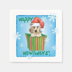 Christmas English Setter Napkin