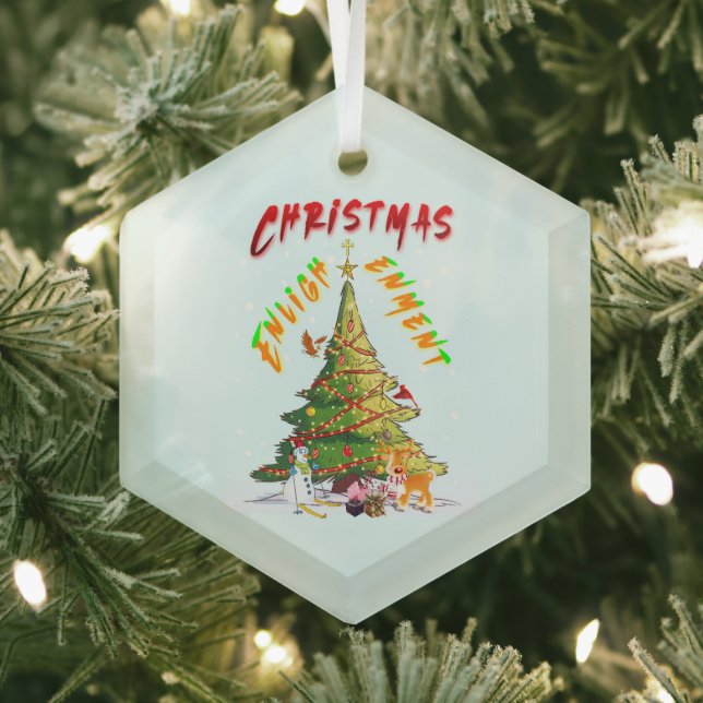 Christmas Enlightenment Glass Tree Decoration (Insitu)
