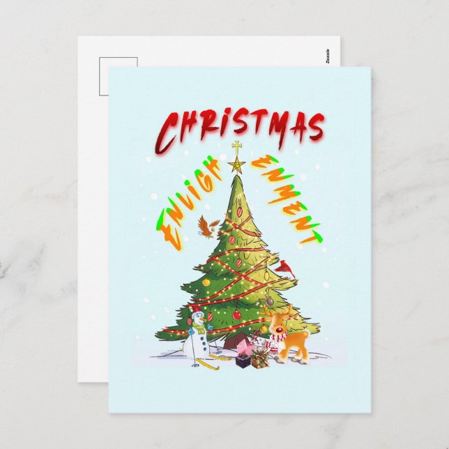 Christmas Enlightenment Holiday Postcard (Front/Back)