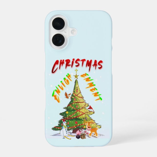 Christmas Enlightenment iPhone 16 Case (Back)