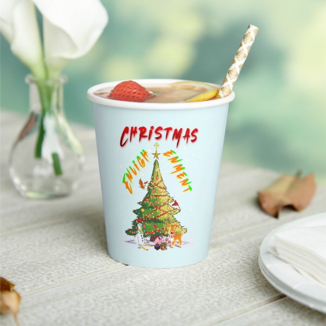 Christmas Enlightenment Paper Cups (Insitu)