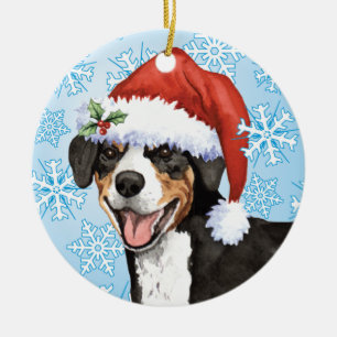 Christmas Entlebucher Ceramic Tree Decoration