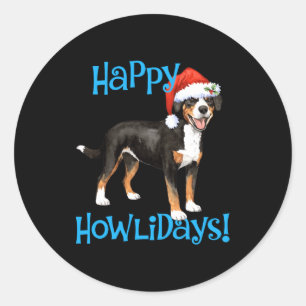 Christmas Entlebucher Classic Round Sticker