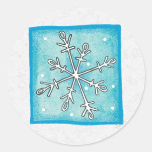 Christmas Envelope Sealer Classic Round Sticker