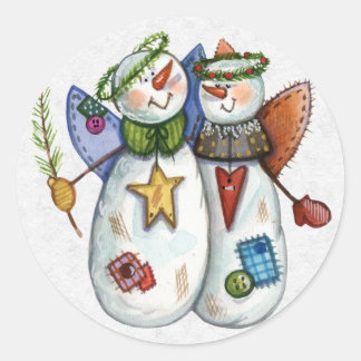 Christmas Envelope Sealer Classic Round Sticker