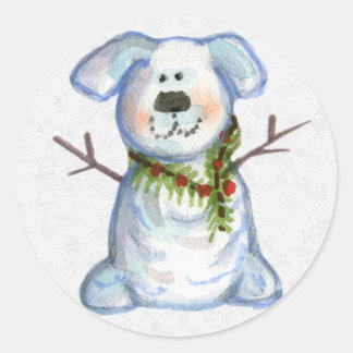 Christmas Envelope Sealer Classic Round Sticker