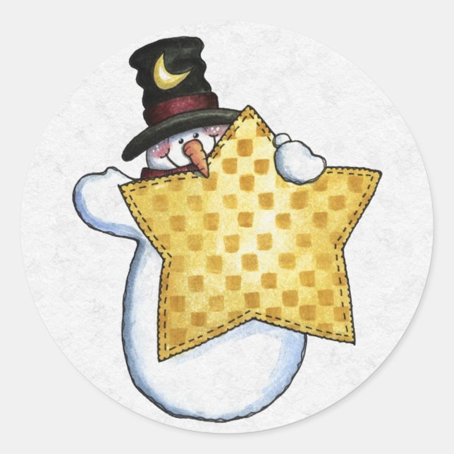 Christmas Envelope Sealer Classic Round Sticker (Front)