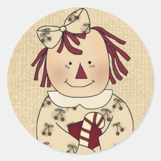 Christmas Envelope Seals: Simple Joys Annie Classic Round Sticker