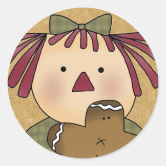 Christmas Envelope Seals: Simple Joys Annie Classic Round Sticker