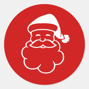 Christmas envelope seals with Santa Claus head