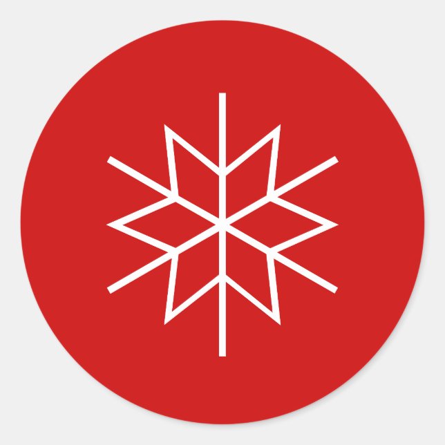 Christmas envelope seals with snow flake design (Front)