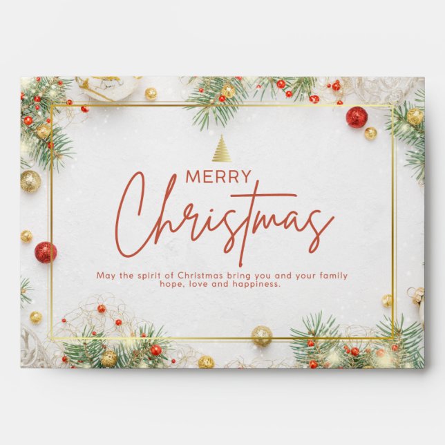 Christmas Envelope with Fancy Design (Front)