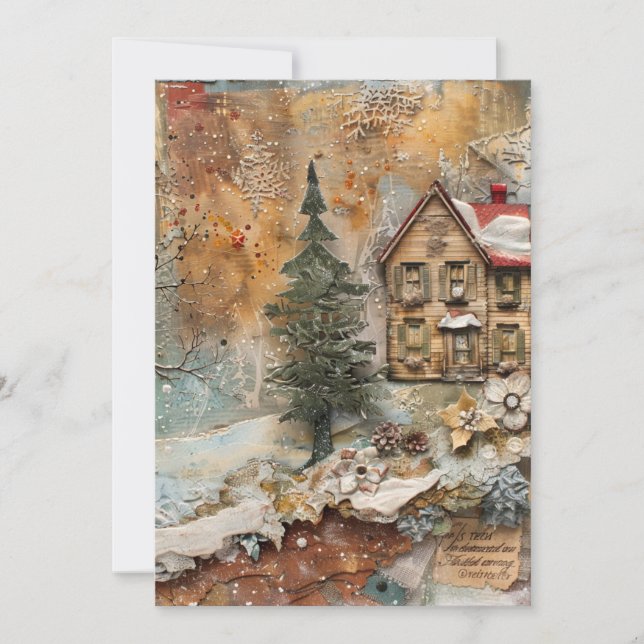 Christmas Ephemera Greeting Card (Front)