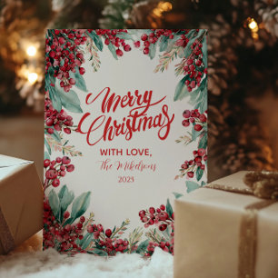 Christmas Eucalyptus and Pine Holiday Card