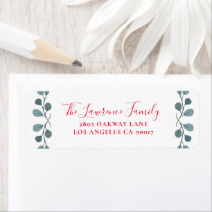 Christmas Eucalyptus Foliage Holiday Address