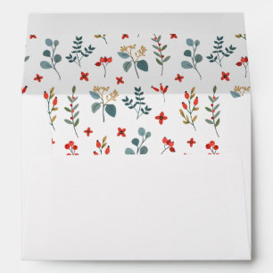 Christmas Eucalyptus Watercolor Botanical Envelope