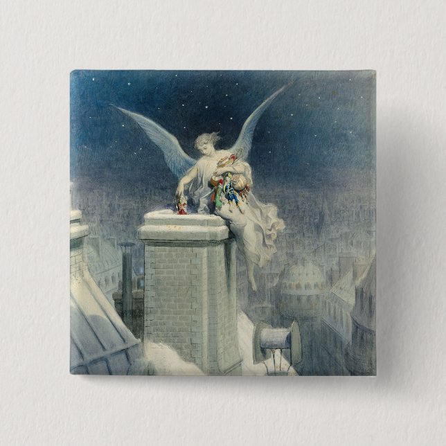 Christmas Eve 15 Cm Square Badge (Front)