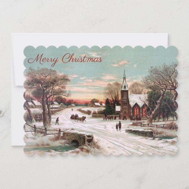 Christmas Eve 2-Sided Holiday Photocard Card (Front)