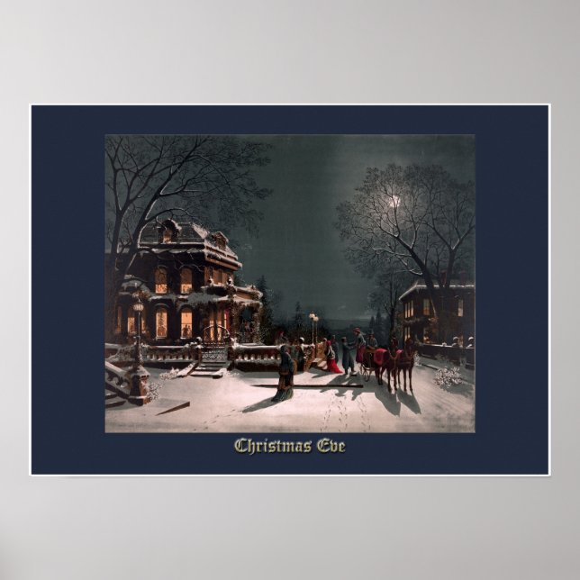 Christmas Eve by J. Hoover - Vintage Christmas Poster (Front)