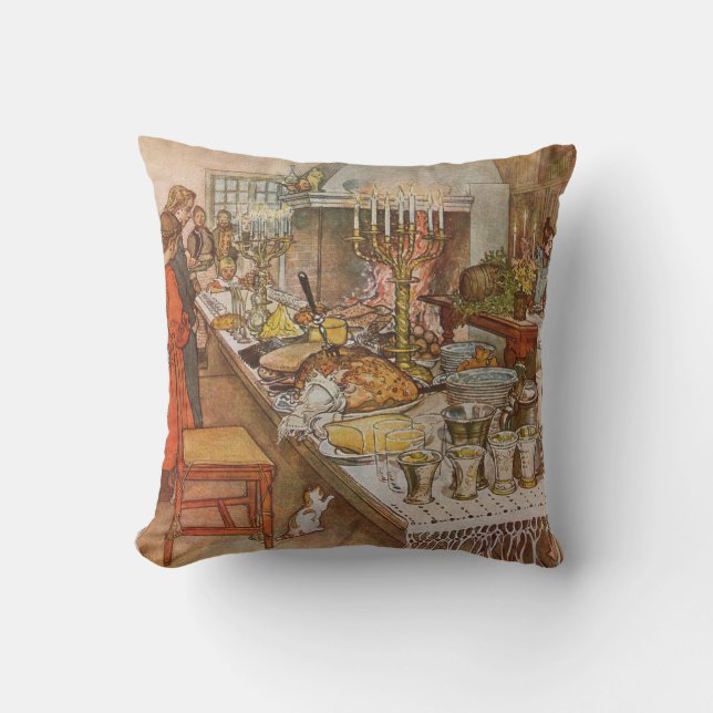  Christmas Eve Carl Larsson 1904 Cushion (Front)