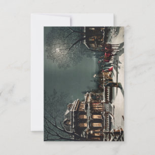 Christmas Eve Evening Scene Invitation