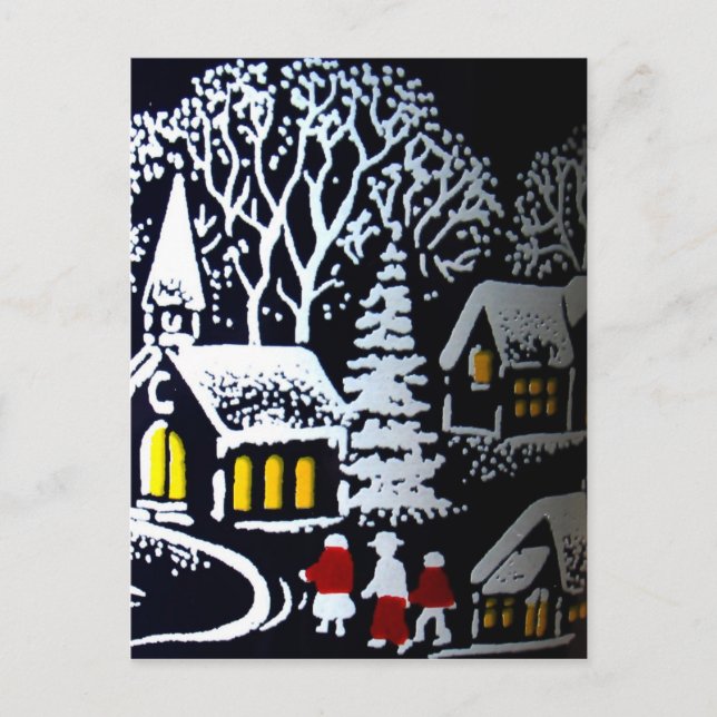 Christmas Eve Holiday Postcard (Front)