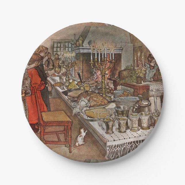 Christmas Eve Julaftonen Paper Plate (Front)