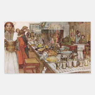 Christmas Eve Julaftonen Rectangular Sticker