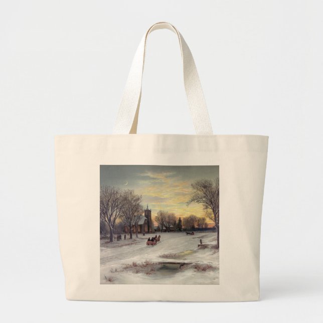 Christmas Eve Large Tote Bag (Front)