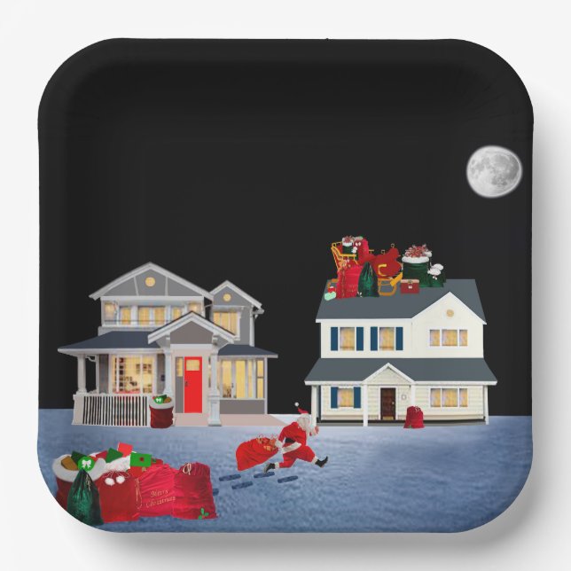 Christmas Eve Paper Plates (Front)