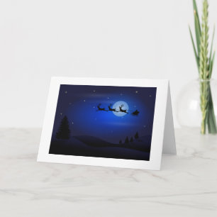 Christmas Eve Santa Sleigh Holiday Card