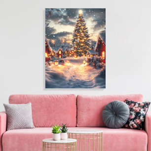 Christmas Eve Serenity - Oil Painting Canvas Print