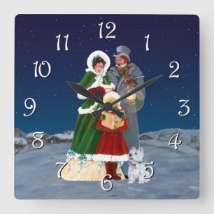 Christmas Eve Square Wall Clock