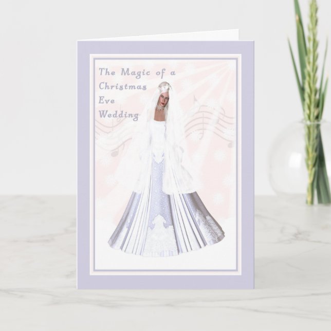 Christmas Eve Wedding Invitation Card (Front)