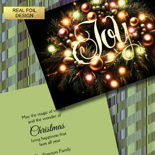 Christmas Evergreen Lighted Wreath Joy