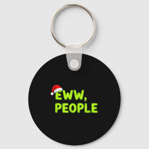 Christmas Eww, People Funny Sarcastic Santa Hat Xm Key Ring