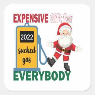 Christmas Expensive Gas Square Sticker