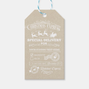 Christmas Express Special Delivery NAUGHTY NICE Gift Tags