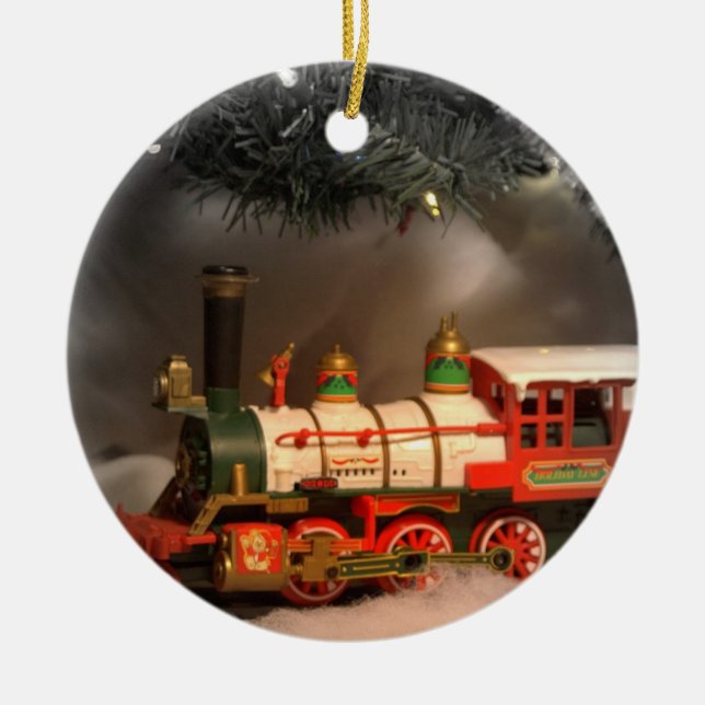 Christmas Express Train Ceramic Tree Decoration (Front)