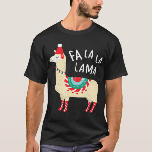 Christmas Fa La La Llama Alpaca T-Shirt