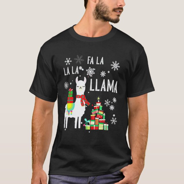 Christmas fa la la llama Ugly Christmas Sweaters (Front)