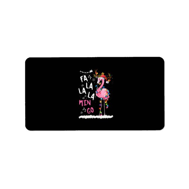 Christmas - Fa-La-La Mingo Flamingo With Christmas Label (Front)