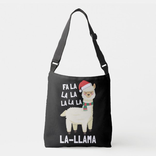 Christmas Fa La Llama Essential Crossbody Bag (Front)