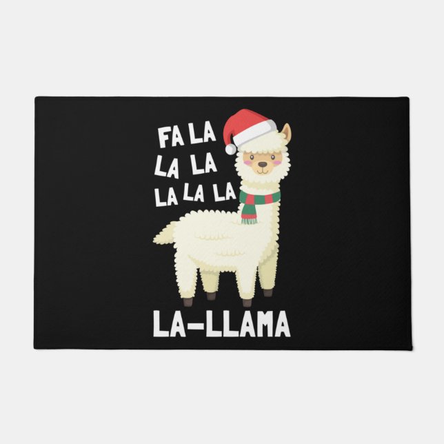 Christmas Fa La Llama Essential Doormat (Front)